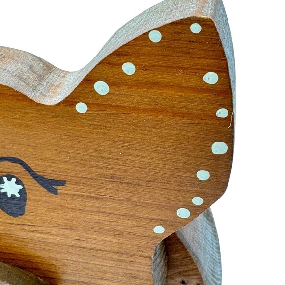 Wooden Pig Doorstop Vintage Handcrafted Handpainted Farmhouse Rustic Decor - Picture 10 of 10